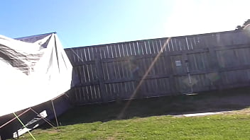 Trashy milf slut parades herself at the seaside and then creampie fucked by her master so others can see preview