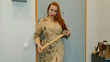 My stepmother in red lingerie stripped to cum