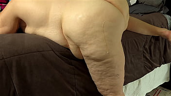 Big fat juicy ass booty woman getting fucked real hard and her pussy full of cum - plump bbw ssbbw
