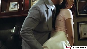 Slut latina masturbates and fucks professor during break time