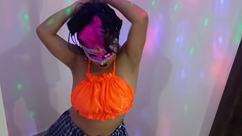Stepmother performs a very special fetish she comes from work and then put on her student uniform to do a hot sex dance