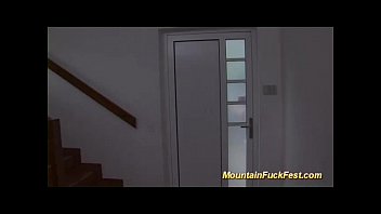 Mountain threesome with black skinny