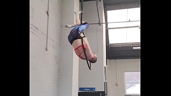 Realised it's been a while since i last shared what i've been working on in aerial hoop this isn't the smoothest as i'm