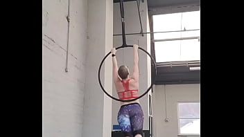 Realised it's been a while since i last shared what i've been working on in aerial hoop this isn't the smoothest as i'm