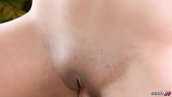Sweet step-daughter with natural saggy tits talk step-dad to old young cheating fuck when home alone