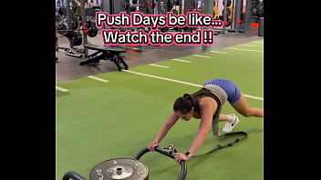 Push days be like watch the end 180lbs sled push efc shoes nikewomen & shorts rmour #gym #fitness #work