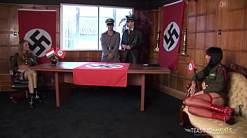 Naughty nazi sluts get surprised with two big dicks