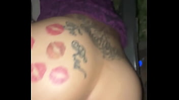 Lightskin ebony cheating slut step-sister with a nice ass sucking my cock and getting creampied outside before her boyfriend picks her up for their date