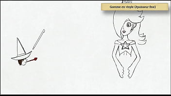 Rosalina is peeing very far by magic on a potion and a shy guy