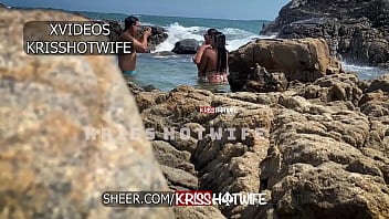 Me pegaram no flagra fazendo putaria na praia publica