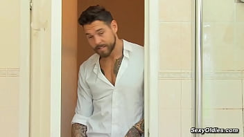 On an open house presentation dean van damme found his hot dark haired wife elicia solis pissing in bathroom and shoved big dick in her mouth