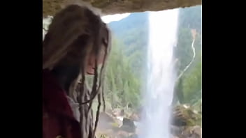 I’m behind a waterfall something i’ve never experienced before have you ever stood behind a waterfall #water