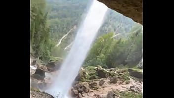 I’m behind a waterfall something i’ve never experienced before have you ever stood behind a waterfall #water