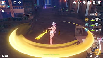 Hexi wang or 王何惜 genshin impact modder does lewds porno mods kinda this one is of noelle in an lewd maid outfit