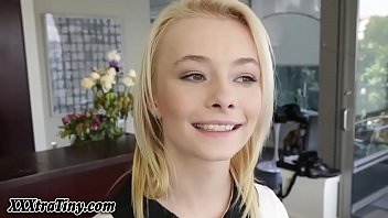 Small tits teen sperm soak after sucking and fucking