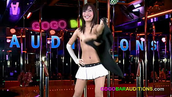 Young flat chested thai girl dances for me then lets me fuck her tight cunt