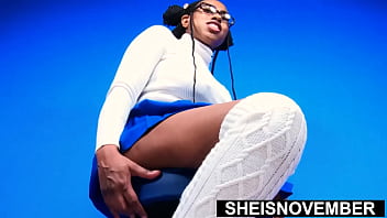 60fps black dorky geek actress sheisnovember spread tightest vagina hole during photography session modeling her petite body hot butt cheeks posing perfect young brown ass buttocks out winks her sweet asshole closeup by msnovember