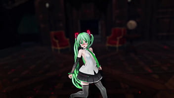 Miku hatsune undress dance hentai pussy plug toy reversible campaign song mmd 3d green hair clip