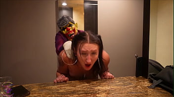 Gibby the clown aka old man dickler fucks hottie super hard at his penthouse