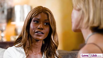 Aiden ashleys old sponsor jezabel vessir rewards her with a big tits ebony lesbian sucks on her toes and facesits the small boobs blonde