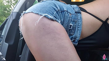 Picked up a cheating girl from sex-dater with my car and fucked her hard in the ass in the backseat - litclit69