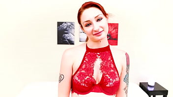 Violet monroe all natural redhead big cock pov deepthroat facefuck and cum swallow blowjob