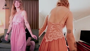 Hazel ash tries on a #gorgeous #pink #slip it made her feel like a #princess and she couldn't help #dancing just watchin