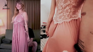 Hazel ash tries on a #gorgeous #pink #slip it made her feel like a #princess and she couldn't help #dancing just watchin