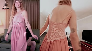 Hazel ash tries on a #gorgeous #pink #slip it made her feel like a #princess and she couldn't help #dancing just watchin