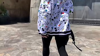Cheetah adora gets fucked from behind by a man in a car at disney