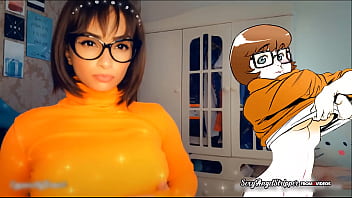 Velma fucks dragon creampie and bj - cosplay velma scooby doo - fazendo boquete ate gozar na boca