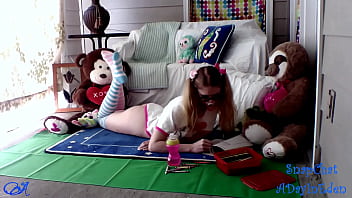 Ddlg desiree gags on daddy nicky's cock