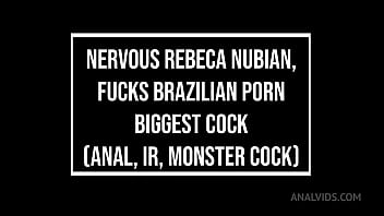 Brazilian ebony rebeca nubian fucked by the biggest cock in brazil porn anal monster cock 90% unedited porn ir wm bw