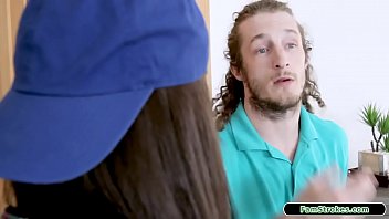 Tomboy stepsis wants to prove her stepbro shes takes his big cock out and deepthroats licks her shaved pussy and fucks her