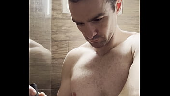I trim my sweaty hairy armpits chest and arms after the gym to prepare for a photoshoot next week behind the scenes