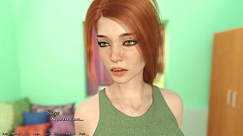 Being a dik #29 - busty red head sorority president deepthroats freshmans big cock and swallows every bit of juicy cum