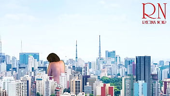Grow like a tower giant secretary in the office the manager guy is very surprised by her height s2