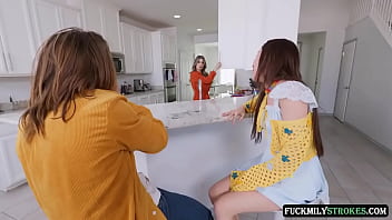 Would a goody two shoes suck her stepbrother's cock under the table with krystal sparks with mia river