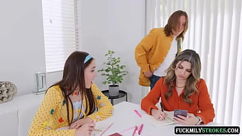 Would a goody two shoes suck her stepbrother's cock under the table with krystal sparks with mia river