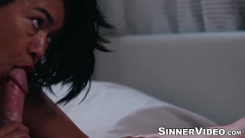 He fucks her hard guilt ridden but still horny bringing this new girl to the orgasm and pleasure she so rightfully deserves