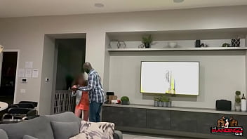 Brunette and blonde slut wives getting blacked by basketball players as their cuck hubbies film and watch