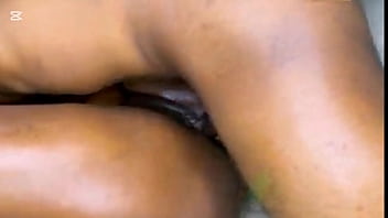 Chocolate fat pussy queen moans loud to distract neighbors with hard and raw fuck xxx naija homemade video pussylick295
