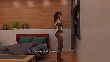 My bimbo dream #09 - brunette stepmom with massive fake tits goes to bed and starts masturbates for the first time in years