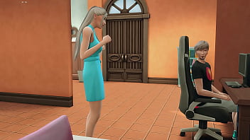 Free - stepson finds his stepmother sleeping naked in bed and can't help but climb on her thinking she won't notice