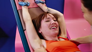 Feet tickling challenge show with talia mint - cute russian brunette kate quinn tied and tickled