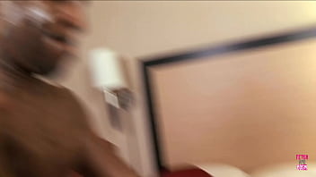A well-endowed african american gentleman instructs a woman of larger size to perform oral sex on his large male organ and proceeds to engage in vigorous sexual intercourse with her from behind