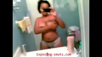 Self shot titty video in mirror