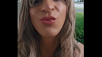 Am i a good sissy slut crossdressed outside sitting in front of my house smoking a cigarette at 6am after an all-nighter