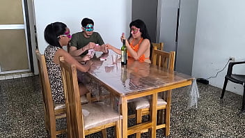 They were playing cards and then they started getting really horny the grape juice turned them into sluts and they showed their buttocks