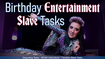 Birthday entertainment slave tasks - remaster - preview - femdom pov sub instructions task series by miss faith rae with pain play gross tasks & more - hd 1080p mp4